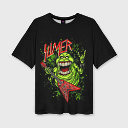 Женская футболка оверсайз Slayer Slimer