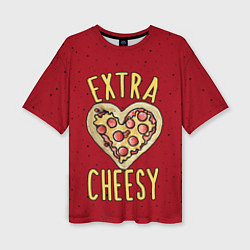 Женская футболка оверсайз Extra Cheesy