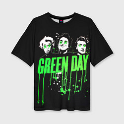 Женская футболка оверсайз Green Day: Acid eyes