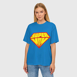 Футболка оверсайз женская Супермама, цвет: 3D-принт — фото 2
