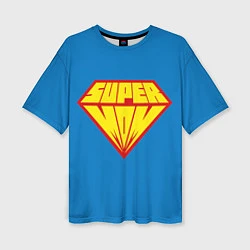 Женская футболка оверсайз Супермама