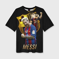 Женская футболка оверсайз Messi Star