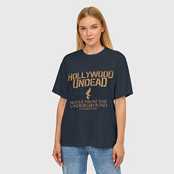 Футболка оверсайз женская Hollywood Undead: Underground, цвет: 3D-принт — фото 2