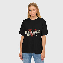 Футболка оверсайз женская Hollywood Undead V, цвет: 3D-принт — фото 2