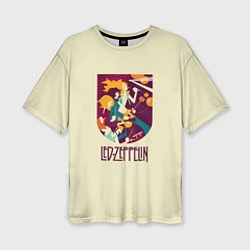 Женская футболка оверсайз Led Zeppelin Art