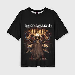 Женская футболка оверсайз Amon Amarth: First kill