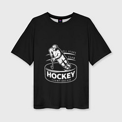 Женская футболка оверсайз Championship Hockey!