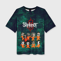 Женская футболка оверсайз Группа Slipknot