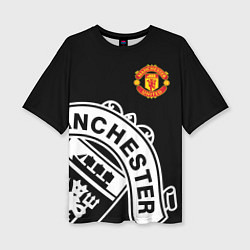 Футболка оверсайз женская Man United: Black Collection, цвет: 3D-принт