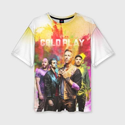 Женская футболка оверсайз Coldplay