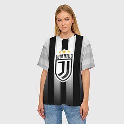 Футболка оверсайз женская Juventus FC: New logo, цвет: 3D-принт — фото 2