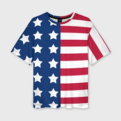 Женская футболка оверсайз USA Flag