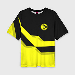 Женская футболка оверсайз BVB FC: Yellow style