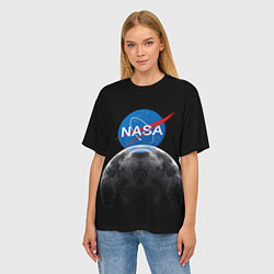 Футболка оверсайз женская NASA: Moon Rise, цвет: 3D-принт — фото 2