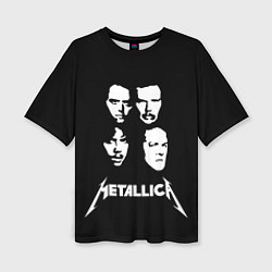 Футболка оверсайз женская Metallica - rock band, цвет: 3D-принт