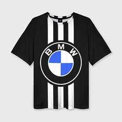 Женская футболка оверсайз BMW: White Strips