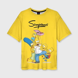 Женская футболка оверсайз Simpsons Family