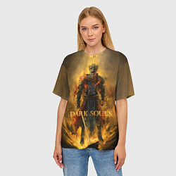 Футболка оверсайз женская Dark Souls: Flame Knight, цвет: 3D-принт — фото 2