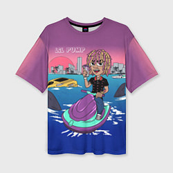 Женская футболка оверсайз Lil Pump on the water