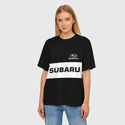 Футболка оверсайз женская Subaru: Black Sport, цвет: 3D-принт — фото 2