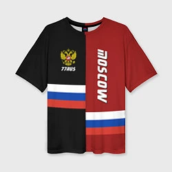 Женская футболка оверсайз Moscow, Russia