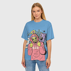 Футболка оверсайз женская Mnogoznaal, цвет: 3D-принт — фото 2
