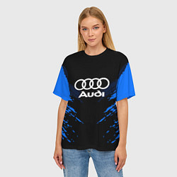 Футболка оверсайз женская Audi: Blue Anger, цвет: 3D-принт — фото 2