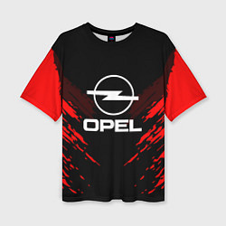 Футболка оверсайз женская Opel: Red Anger, цвет: 3D-принт