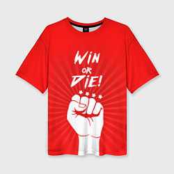 Женская футболка оверсайз FCSM: Win or Die