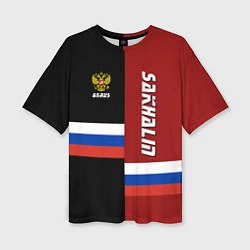 Женская футболка оверсайз Sakhalin, Russia