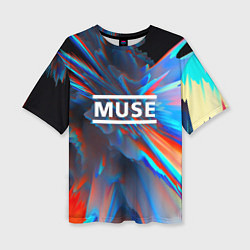 Женская футболка оверсайз Muse: Colour Abstract