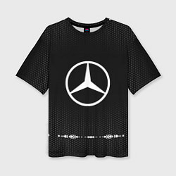 Футболка оверсайз женская Mercedes: Black Abstract, цвет: 3D-принт