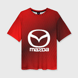 Женская футболка оверсайз Mazda: Red Carbon