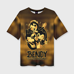 Женская футболка оверсайз Bendy and the ink machine