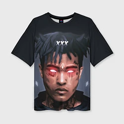 Женская футболка оверсайз XXXTentacion Demon