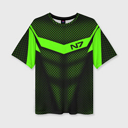 Женская футболка оверсайз N7: Green Armor