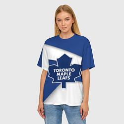 Футболка оверсайз женская Toronto Maple Leafs, цвет: 3D-принт — фото 2