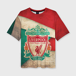 Футболка оверсайз женская FC Liverpool: Old Style, цвет: 3D-принт