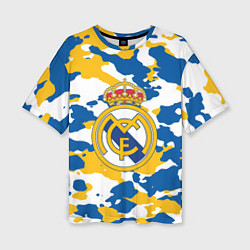 Футболка оверсайз женская Real Madrid: Camo, цвет: 3D-принт