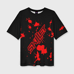 Женская футболка оверсайз Skillet: Blood Style