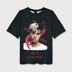 Женская футболка оверсайз XXXTentacion: RIP Legend
