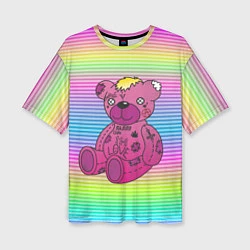Женская футболка оверсайз Lil Peep Bear