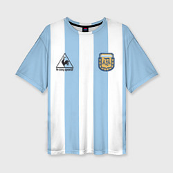 Женская футболка оверсайз Марадона Аргентина ретро