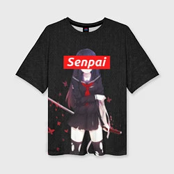 Женская футболка оверсайз Senpai Assassin