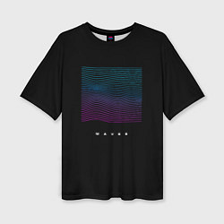 Женская футболка оверсайз Neon WAVES