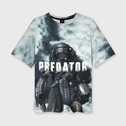 Женская футболка оверсайз Winter Predator