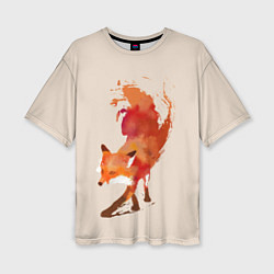 Женская футболка оверсайз Paint Fox