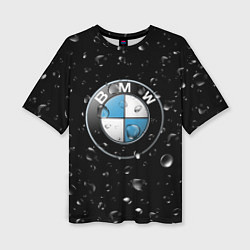 Женская футболка оверсайз BMW под Дождём