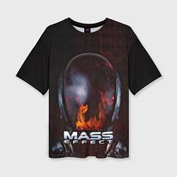 Женская футболка оверсайз Mass Effect