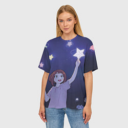 Футболка оверсайз женская Звезда, цвет: 3D-принт — фото 2
